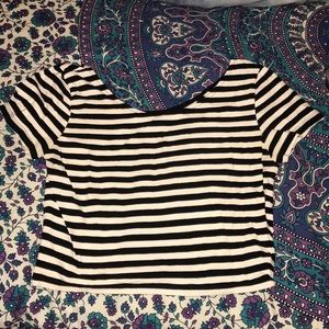M Striped H&M crop top